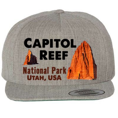 Capitol Reef National Park Travel Utah Usa Earth Explorer Funny Gift Wool Snapback Cap