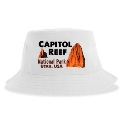 Capitol Reef National Park Travel Utah Usa Earth Explorer Funny Gift Sustainable Bucket Hat