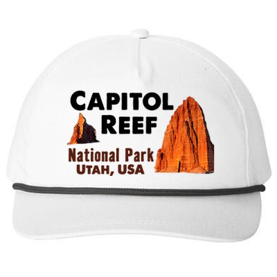 Capitol Reef National Park Travel Utah Usa Earth Explorer Funny Gift Snapback Five-Panel Rope Hat