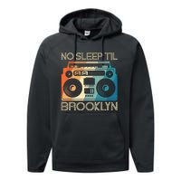 Cool Retro No Sleep Til Brooklyn Old School Portable Stereo Performance Fleece Hoodie