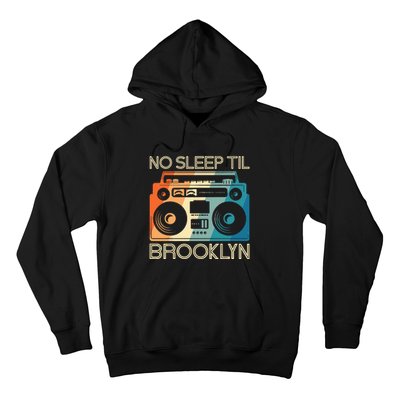 Cool Retro No Sleep Til Brooklyn Old School Portable Stereo Hoodie