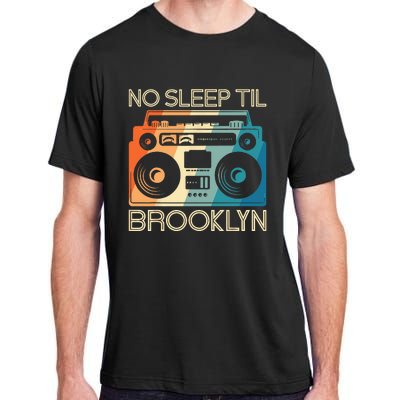 Cool Retro No Sleep Til Brooklyn Old School Portable Stereo Adult ChromaSoft Performance T-Shirt