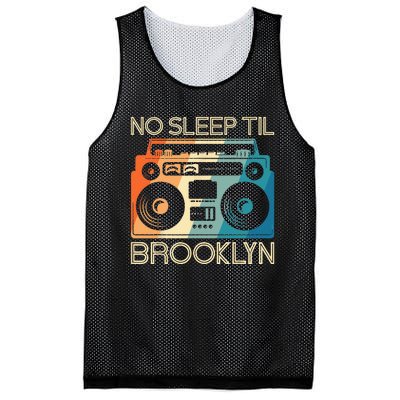 Cool Retro No Sleep Til Brooklyn Old School Portable Stereo Mesh Reversible Basketball Jersey Tank