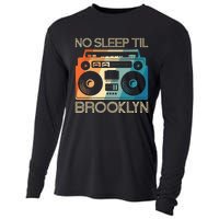 Cool Retro No Sleep Til Brooklyn Old School Portable Stereo Cooling Performance Long Sleeve Crew