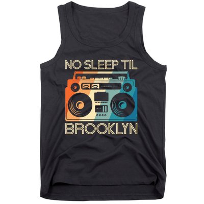 Cool Retro No Sleep Til Brooklyn Old School Portable Stereo Tank Top