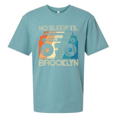 Cool Retro No Sleep Til Brooklyn Old School Portable Stereo Sueded Cloud Jersey T-Shirt