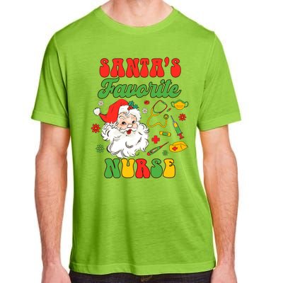 Christmas Rn Nurse Xmas Vibes Nursing SantaS Favorite Nurse Gift Adult ChromaSoft Performance T-Shirt