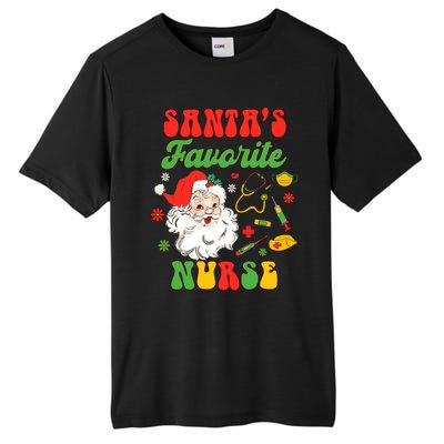 Christmas Rn Nurse Xmas Vibes Nursing SantaS Favorite Nurse Gift Tall Fusion ChromaSoft Performance T-Shirt