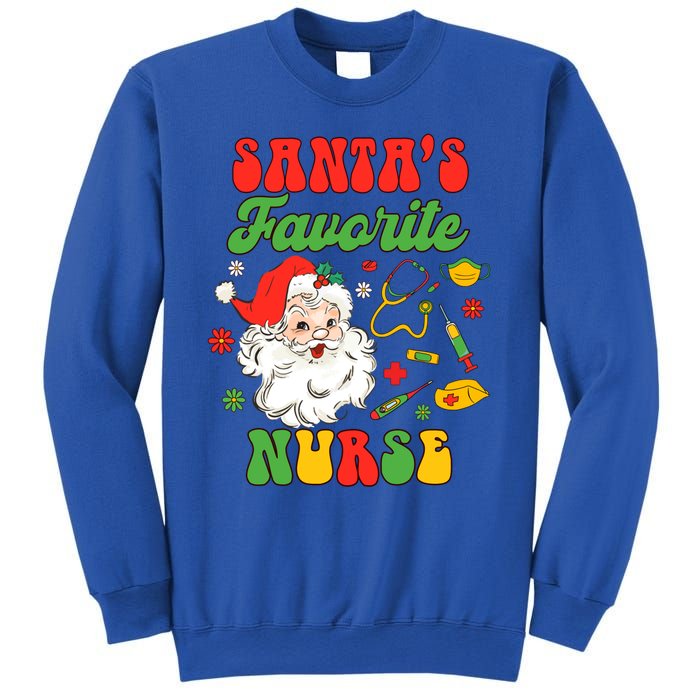 Christmas Rn Nurse Xmas Vibes Nursing SantaS Favorite Nurse Gift Sweatshirt