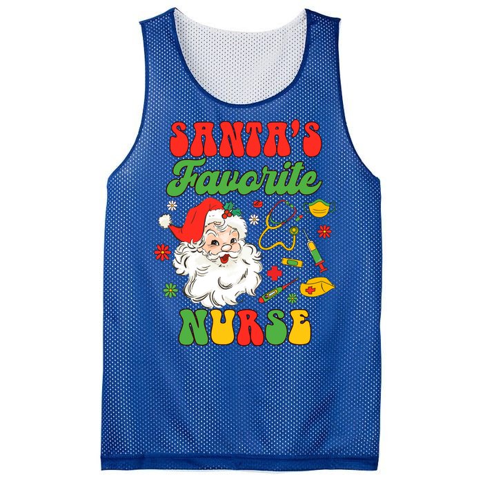 Christmas Rn Nurse Xmas Vibes Nursing SantaS Favorite Nurse Gift Mesh Reversible Basketball Jersey Tank