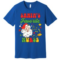 Christmas Rn Nurse Xmas Vibes Nursing SantaS Favorite Nurse Gift Premium T-Shirt