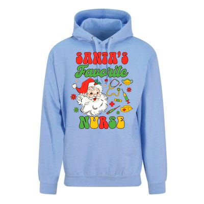 Christmas Rn Nurse Xmas Vibes Nursing SantaS Favorite Nurse Gift Unisex Surf Hoodie