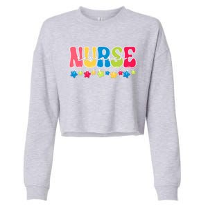 Christmas Research Nurse Funny Gift For Nursing Student Funny Gift Cropped Pullover Crew