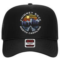 Chimney Rock North Carolina Mountains Vacation Souvenir High Crown Mesh Back Trucker Hat