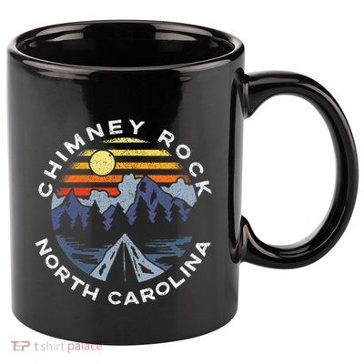 Chimney Rock North Carolina Mountains Vacation Souvenir 11oz C Handle Ceramic Mug