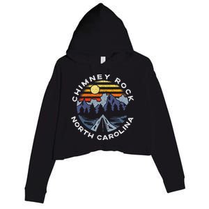 Chimney Rock North Carolina Mountains Vacation Souvenir Crop Fleece Hoodie