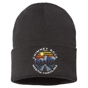 Chimney Rock North Carolina Mountains Vacation Souvenir Sustainable Knit Beanie