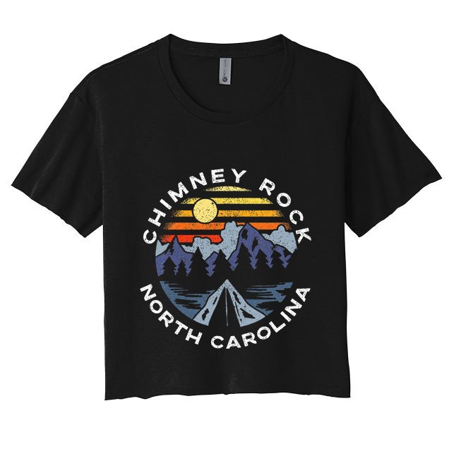 Chimney Rock North Carolina Mountains Vacation Souvenir Crop Top