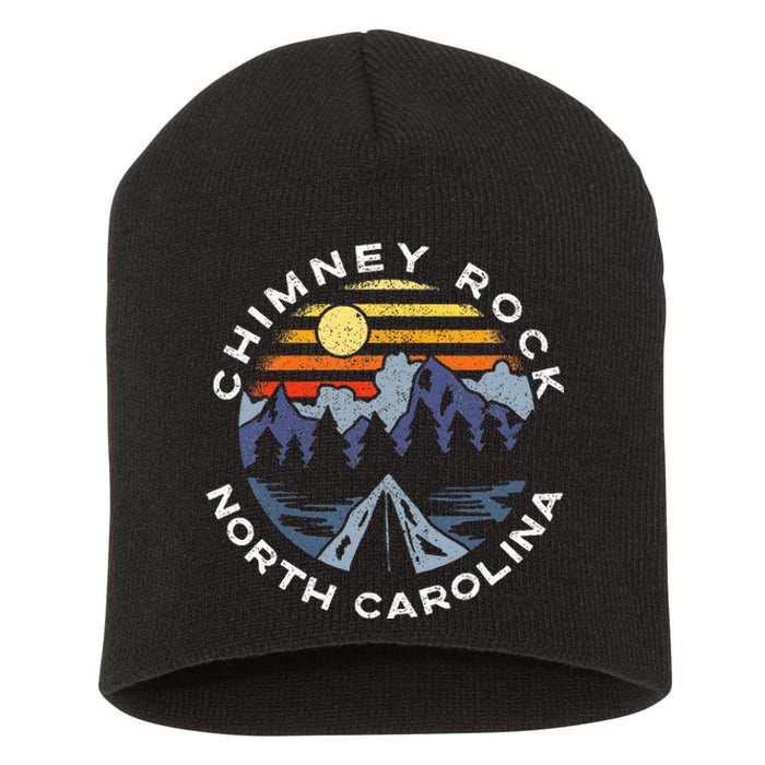 Chimney Rock North Carolina Mountains Vacation Souvenir Short Acrylic Beanie