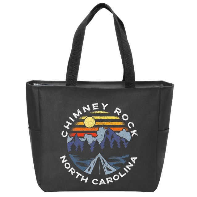 Chimney Rock North Carolina Mountains Vacation Souvenir Zip Tote Bag