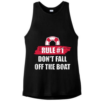 Cruise Rule Number 1 Cool Gift Ladies PosiCharge Tri-Blend Wicking Tank