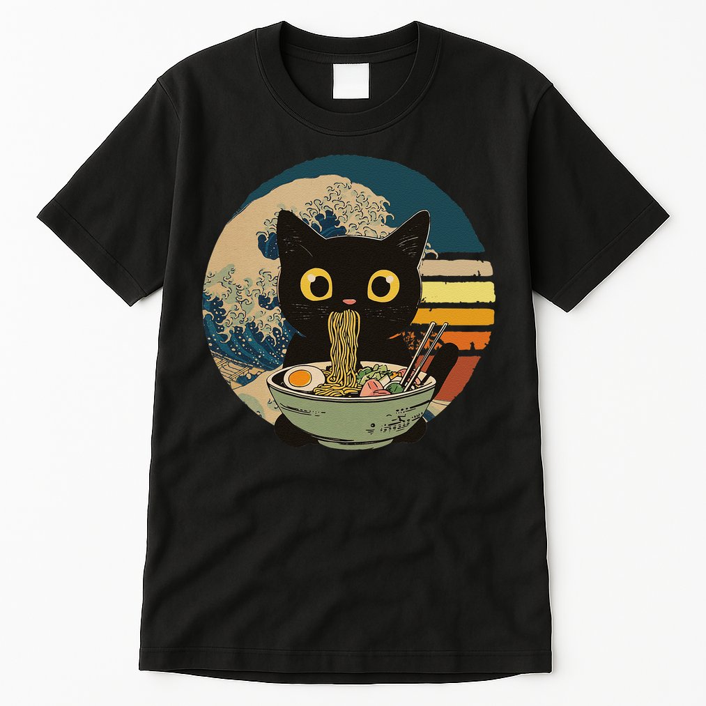 Cat Ramen Noodles Cat Japanese Kawaii Cat Japan Anime Cat Tall T-Shirt