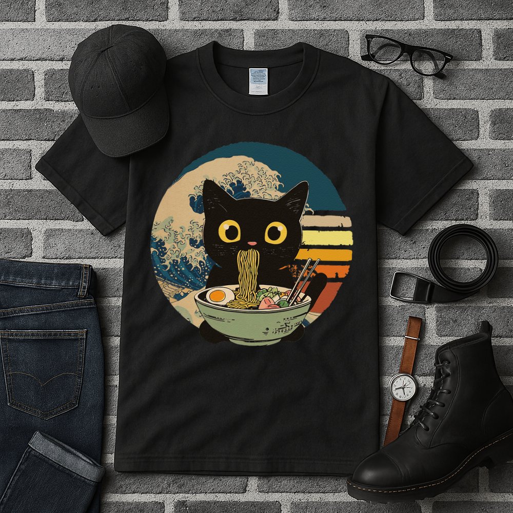 Cat Ramen Noodles Cat Japanese Kawaii Cat Japan Anime Cat Tall T-Shirt