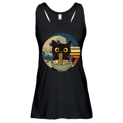 Cat Ramen Noodles Cat Japanese Kawaii Cat Japan Anime Cat Ladies Essential Flowy Tank