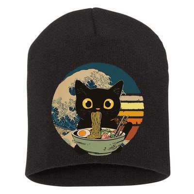 Cat Ramen Noodles Cat Japanese Kawaii Cat Japan Anime Cat Short Acrylic Beanie