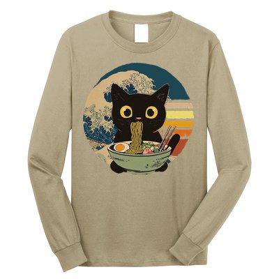 Cat Ramen Noodles Cat Japanese Kawaii Cat Japan Anime Cat Long Sleeve Shirt