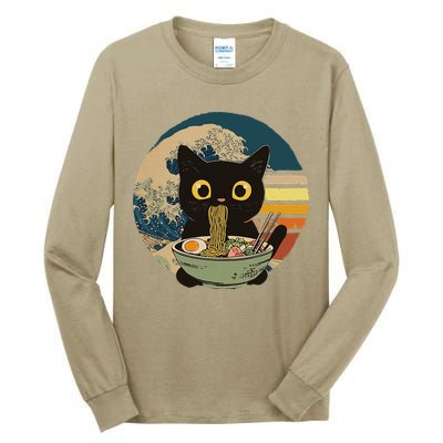 Cat Ramen Noodles Cat Japanese Kawaii Cat Japan Anime Cat Tall Long Sleeve T-Shirt