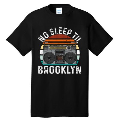 Cool Retro No Sleep Til Brooklyn Old School Portable Stereo Tall T-Shirt