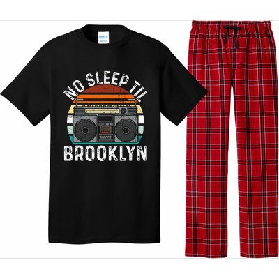 Cool Retro No Sleep Til Brooklyn Old School Portable Stereo Pajama Set