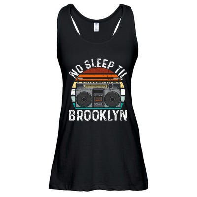 Cool Retro No Sleep Til Brooklyn Old School Portable Stereo Ladies Essential Flowy Tank