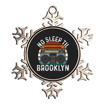 Cool Retro No Sleep Til Brooklyn Old School Portable Stereo Metallic Star Ornament