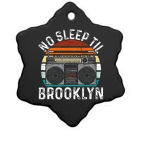 Cool Retro No Sleep Til Brooklyn Old School Portable Stereo Ceramic Star Ornament