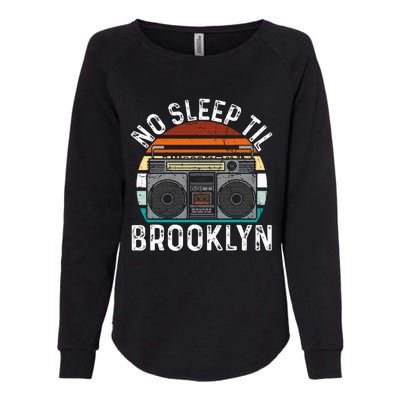 Cool Retro No Sleep Til Brooklyn Old School Portable Stereo Womens California Wash Sweatshirt