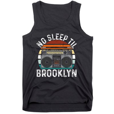 Cool Retro No Sleep Til Brooklyn Old School Portable Stereo Tank Top