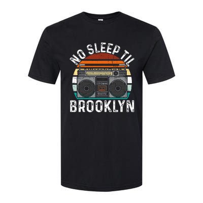 Cool Retro No Sleep Til Brooklyn Old School Portable Stereo Softstyle® CVC T-Shirt