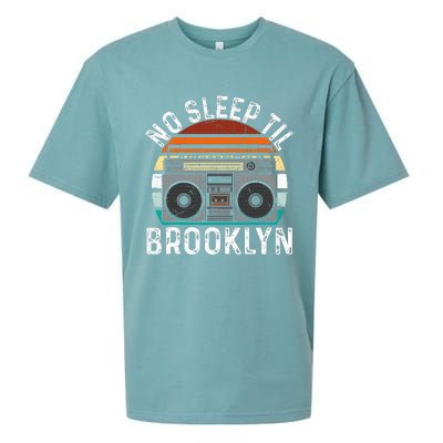 Cool Retro No Sleep Til Brooklyn Old School Portable Stereo Sueded Cloud Jersey T-Shirt