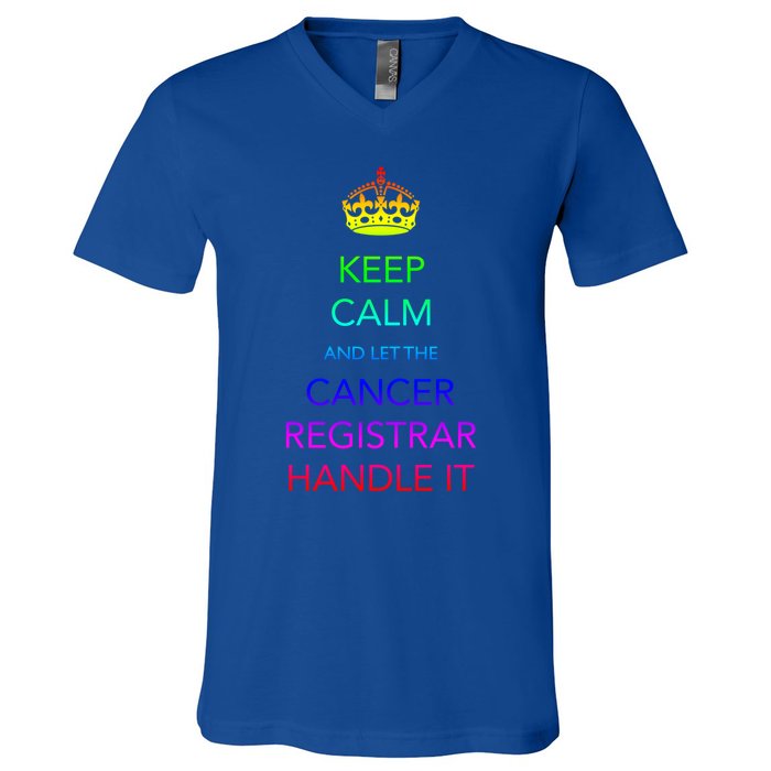 Cancer Registrar National Cancer Registrars Week Gift V-Neck T-Shirt