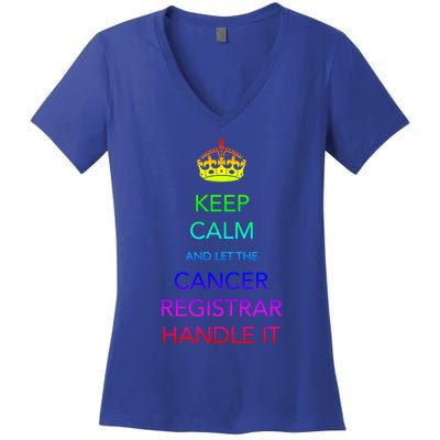 Cancer Registrar National Cancer Registrars Week Gift Women's V-Neck T-Shirt