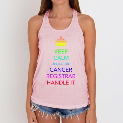 Cancer Registrar National Cancer Registrars Week Gift Women's Knotted Racerback Tank