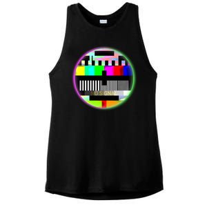 Cool Retro No Tv Signal Ladies PosiCharge Tri-Blend Wicking Tank