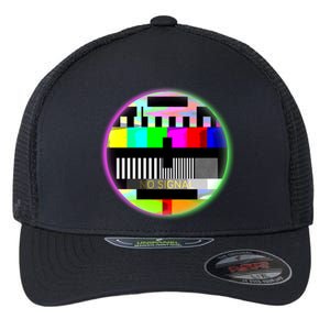 Cool Retro No Tv Signal Flexfit Unipanel Trucker Cap