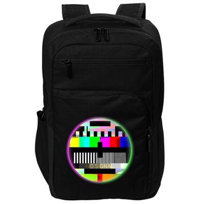 Cool Retro No Tv Signal Impact Tech Backpack