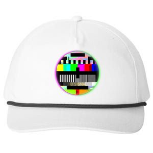 Cool Retro No Tv Signal Snapback Five-Panel Rope Hat