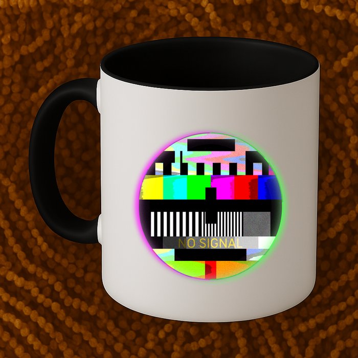 Cool Retro No Tv Signal Mug