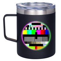 Cool Retro No Tv Signal 12oz Stainless Steel Coffee Mug