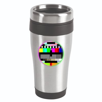 Cool Retro No Tv Signal 16oz Travel Tumbler